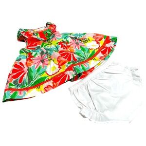 Baby Cat and Jack Dress and Bloomer Set Floral Print 0-3 Months